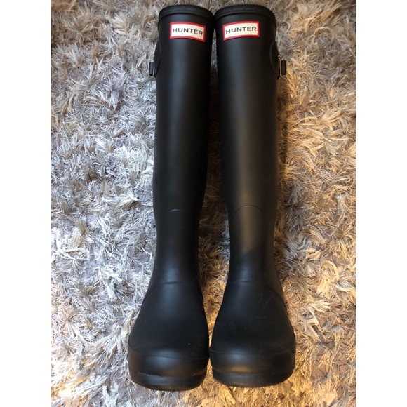 Hunter Shoes - Black Tall Authentic Hunter Boots